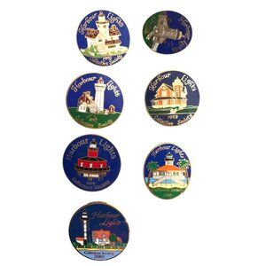 Harbour Lights Collector's Society Pins Lot of 7 Collectible Excellent 1995-2000